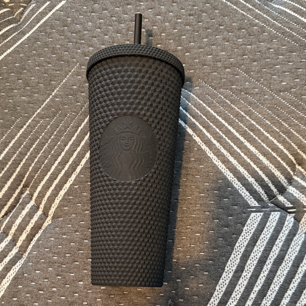 Starbucks Matte Black Tumbler with Straw